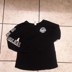 Black long sleeve Justice tee size 7 VGUC